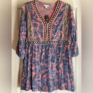 NWT J.Jill GR Refresh Print Tunic/ Dress Size MP